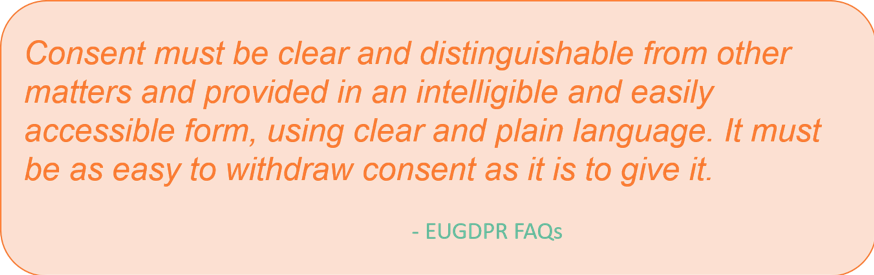 You need to ensure that individuals are clear that their data is being collected european gdpr asked quesion